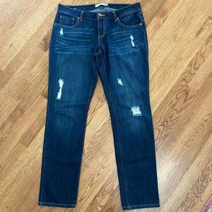 CAbi SLim Boyfriend Distressed Jean Size 8